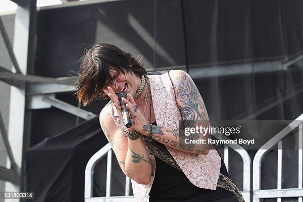 Hinder performs during the 2011 Rock On The Range festival at Crew Stadium on May 21, 2011 in Columbus, Ohio.