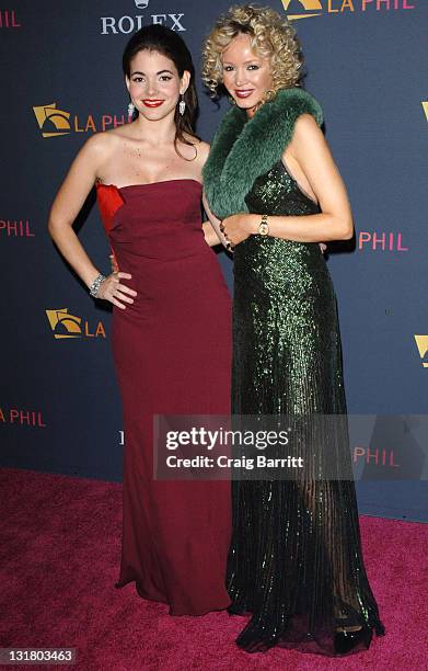 Eloisa Maturen and Julia Trappe attend the Los Angeles Philharmonic opening night gala to celebrate music director Gustavo Dudamel and famed Peruvian...