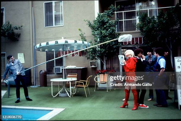 Blondie at the Sunset Marquis in West Hollywood, CA. April 24, 1978. L-r: Nigel Harrison, Frank Infante, Clem Burke, Debbie Harry, Chris Stein and...