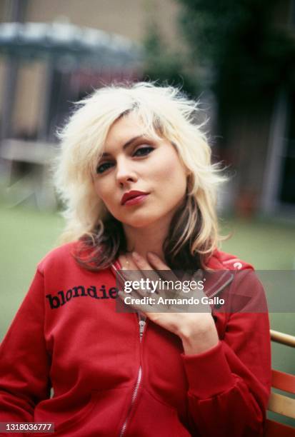 Blondie photographed at the Sunset Marquis in West Hollywood, CA. April 24, 1978.