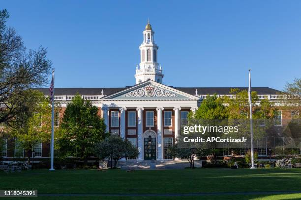 哈佛商學院校園的貝克圖書館 - 哈�佛大學 - 麻塞諸塞州波士頓 - harvard university 個照片及圖片檔