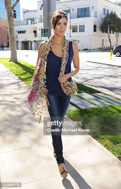 Actress Katie Cleary poses during a private photo session at p3r publicity offices on February 9, 2011 in Beverly Hills, California.