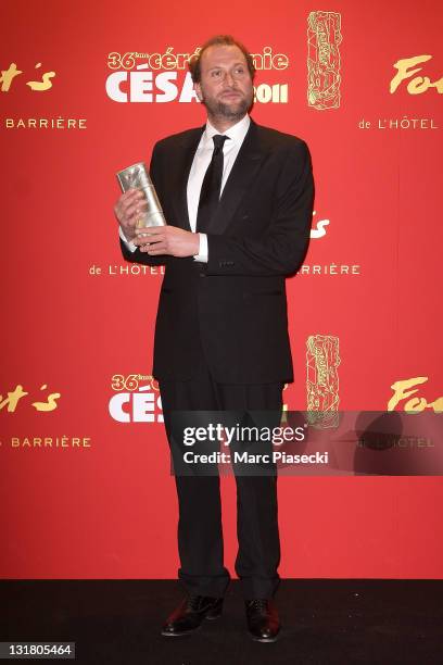 Francois Damiens arrives at le Fouquets after 36th Cesar Film Awards at Theatre du Chatelet on February 25, 2011 in Paris, France.