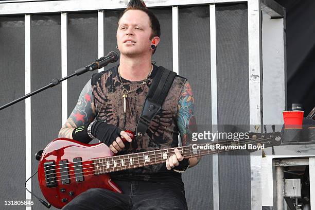 Guitarist Mike Rodden of Hinder performs during the 2011 Rock On The Range festival at Crew Stadium on May 21, 2011 in Columbus, Ohio.