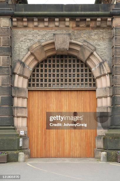 wandsworth prison gate - prison stock pictures, royalty-free photos & images