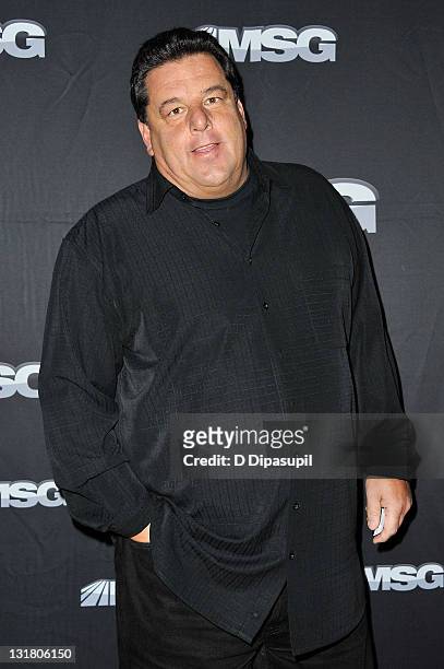 Actor Steve Schirripa attends the premiere of "The Summer of 86: The Rise and Fall of the World Champion Mets" at MSG Studios on February 8, 2011 in...