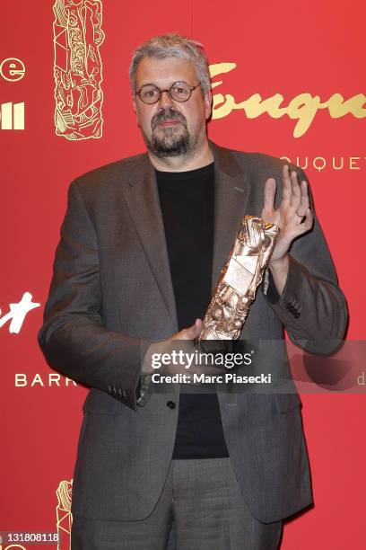 Sylvain Chomet attends the Red Carpet Arrivals At le Fouquets after 36th Cesar Film Awards at Theatre du Chatelet on February 25, 2011 in Paris,...