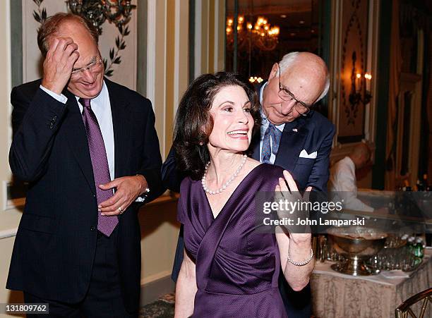 Larry Fink, Lori Fink and Kenneth G. Langone attends The NYU Cancer Institute Gala at The Pierre Hotel on October 5, 2010 in New York City.