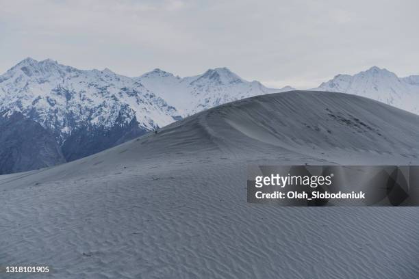 vista panorámica del desierto de katpana en el norte de pakistán - skardu fotografías e imágenes de stock