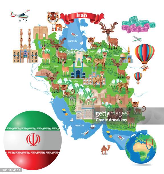 伊朗卡通地圖 - persepolis 幅插畫檔、美工圖案、卡通及圖標