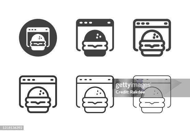 Online Burger Icons Multi Series High-Res Vector Graphic