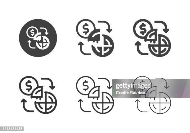 pay for pizza icons - multi series - express checkout stock illustrations