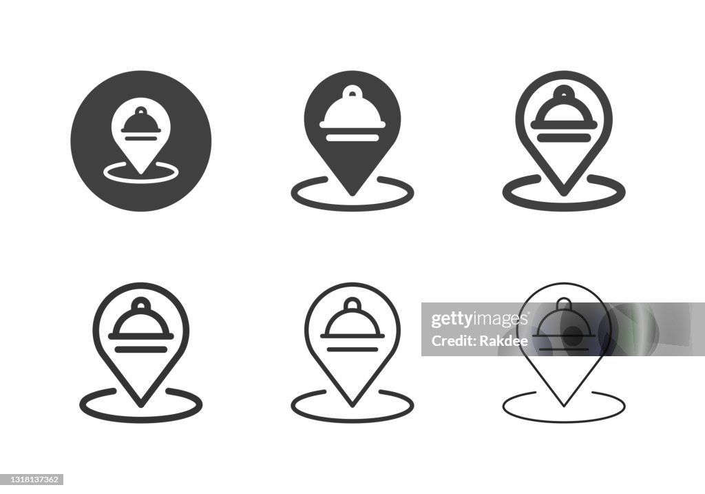 食品地點定位圖示 - 多系列