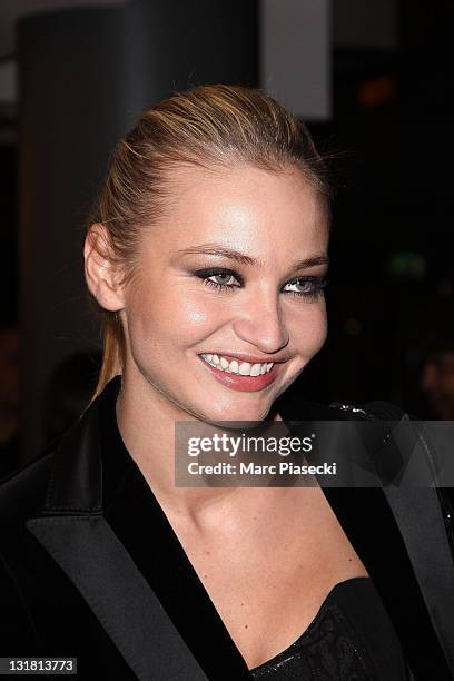 Anca Radici attends the 'Halal Police d'etat' premiere at UGC Cine Cite Bercy on February 15, 2011 in Paris, France.