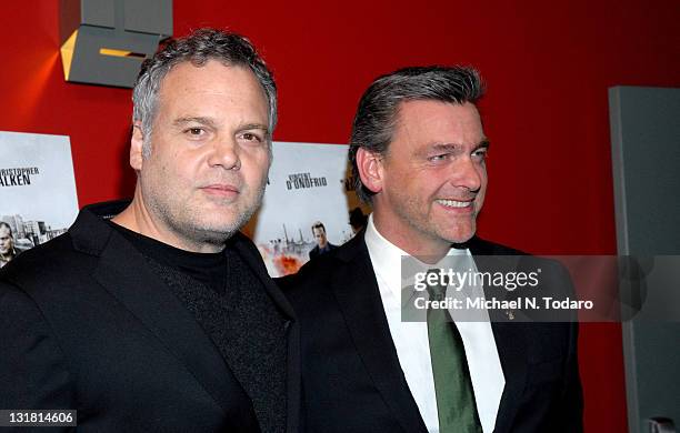 Ray Stevenson and Vincent D'Onofrio attend the premiere of "Kill the Irishman" at Landmark's Sunshine Cinema on March 7, 2011 in New York City.