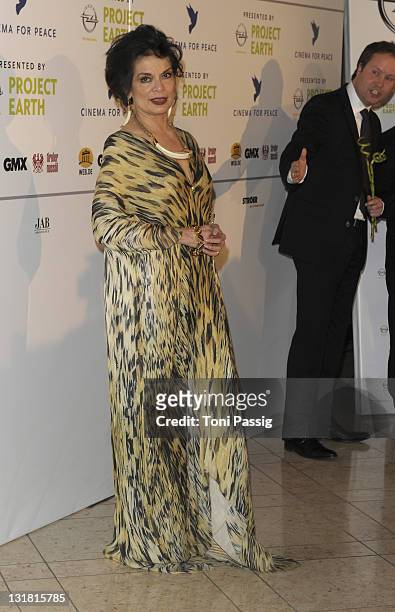 Bianca Jagger attends the Cinema for Peace Gala at the Konzerthaus am Gendarmenmarkt during day five of the 61st Berlin International Film Festival...