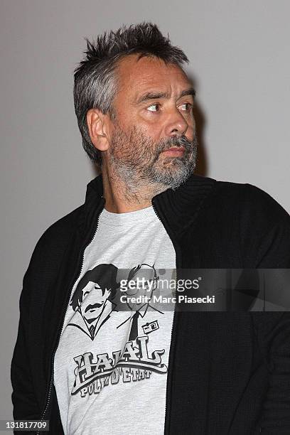 Luc Besson attends the 'Halal Police d'etat' premiere at UGC Cine Cite Bercy on February 15, 2011 in Paris, France.