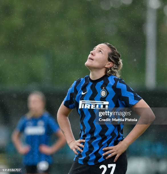 Stefania Tarenzi of FC Internazionale looks on during the Women Serie A match between FC Internazionale and Florentia at Suning Youth Development...