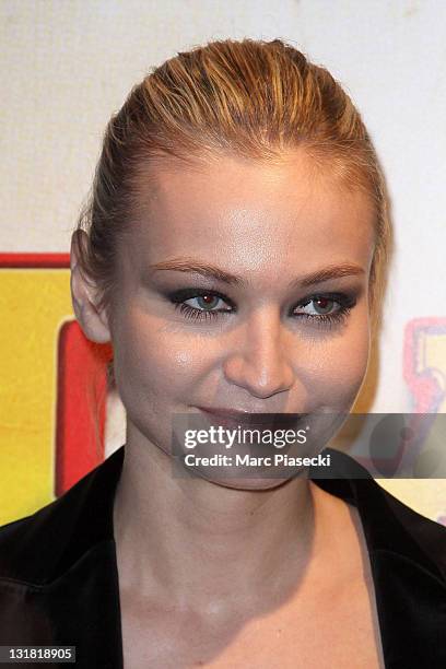 Anca Radici attends the 'Halal Police d'etat' premiere at UGC Cine Cite Bercy on February 15, 2011 in Paris, France.