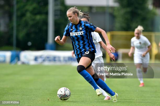Caroline Moller Hansen of FC Internazionale in action during the Women Serie A match between FC Internazionale and Florentia at Suning Youth...