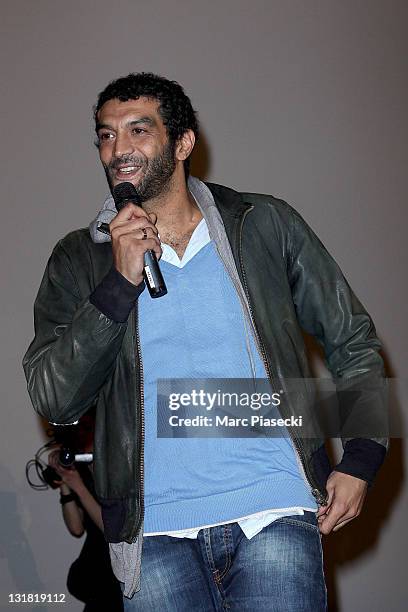 Ramzy Bedia attends the 'Halal Police d'etat' premiere at UGC Cine Cite Bercy on February 15, 2011 in Paris, France.