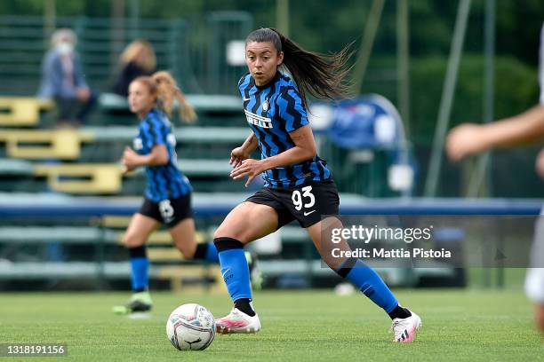 Hazleydi Yoreli Rincòn Torres of FC Internazionale in action during the Women Serie A match between FC Internazionale and Florentia at Suning Youth...