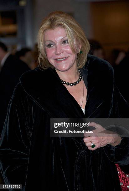 Carmen Cervera, Baroness Thyssen, attends 'Ifigenia en Tauride' opera concert at The Royal Theatre on January 25, 2011 in Madrid, Spain.
