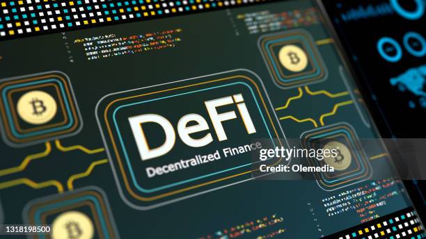 financiación descentralizada defi - descentralización fotografías e imágenes de stock