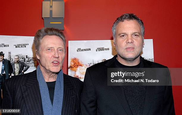 Christopher Walken and Vincent D'Onofrio attend the premiere of "Kill the Irishman" at Landmark's Sunshine Cinema on March 7, 2011 in New York City.