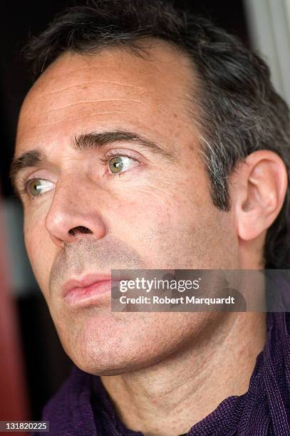 Alex Corretja attends a press conference for a charity campaign sponsored by Fundacio Banc Dels Aliments held at the Rambla de Mar on February 10,...