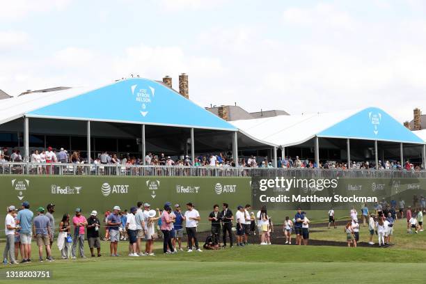 General view of fans on the 17th hole green during round three of the AT&T Byron Nelson at TPC Craig Ranch on May 15, 2021 in McKinney, Texas.