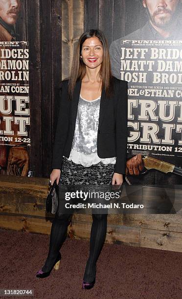 Jill Hennessy attends the premiere of "True Grit" at the Ziegfeld Theatre on December 14, 2010 in New York City.