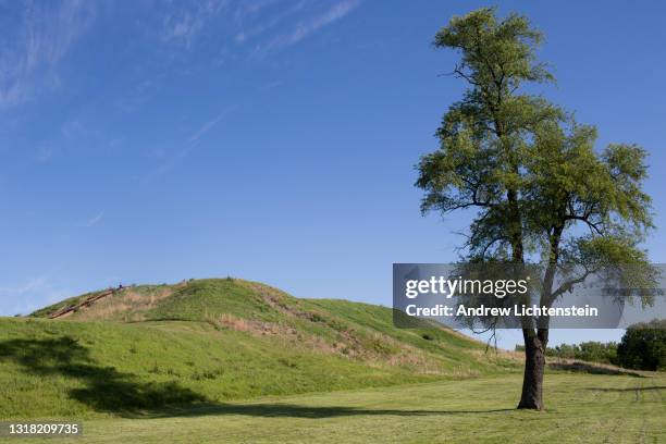 The archeological remains of the Cahokia Mounds a 13th-century Native American city, are preserved as a national historic site, May 14 in...