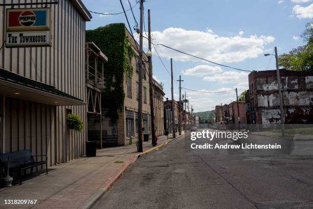Views of the economically depressed downtown in Mingo Junction, a former thriving steel town on the banks of the Ohio River, as seen on May 15 in...