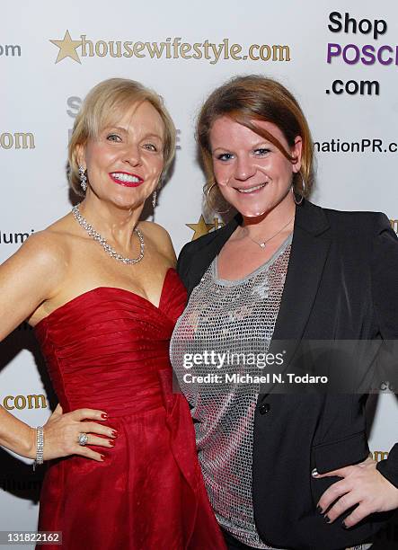 Kim Granatell and Robyn Polay attend the New Jersey Housewives Holiday party at Novelli Restaurant on December 12, 2010 in Wayne, New Jersey.