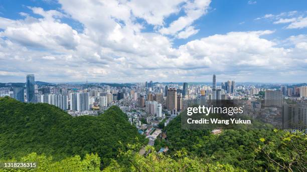 panoramic view of urban skyline in guiyang, china - scenes of guiyang stock-fotos und bilder