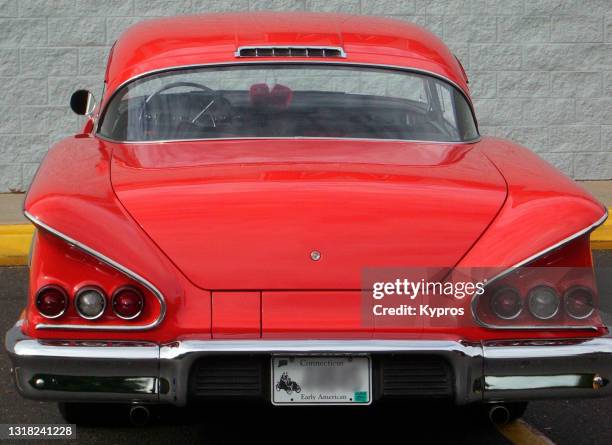 sports car - usa - stock photo car chrome bumper stock pictures, royalty-free photos & images