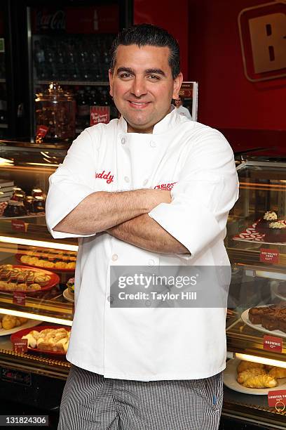 "The Cake Boss" Buddy Valastro attends the grand opening of The Cake Boss Cafe at the Discovery Times Square Exposition Center on May 12, 2011 in New...