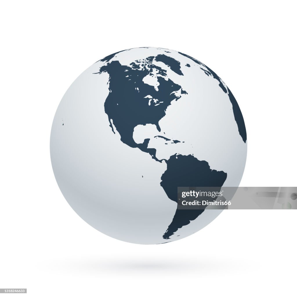 Earth globe focusing on the Americas.