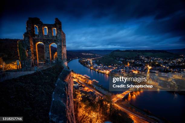 traben trarbach and mosel river - moselle river stock pictures, royalty-free photos & images