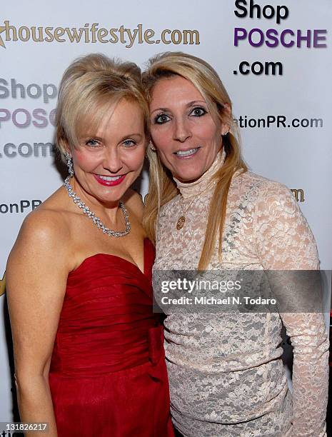 Kim Granatell and Dina Foti attend the New Jersey Housewives Holiday party at Novelli Restaurant on December 12, 2010 in Wayne, New Jersey.