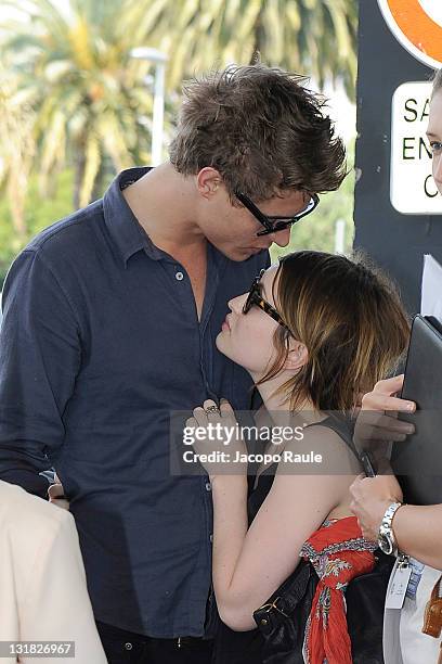 Max Irons and Emily Browning are seen arriving Nice airport on May 11, 2011 in Nice, France.