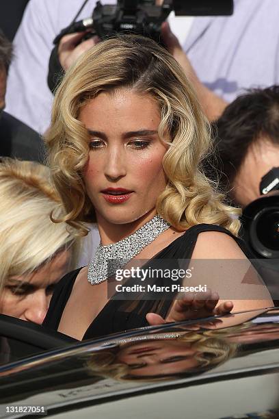 Actress Vahina Giocante sighted leaving the 'Martinez' hotel on May 11, 2011 in Cannes, France.