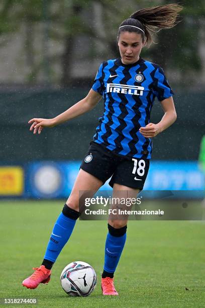 Marta Teresa Pandini of FC Internazionale in action during the Women Serie A match between FC Internazionale and Florentia at Suning Youth...