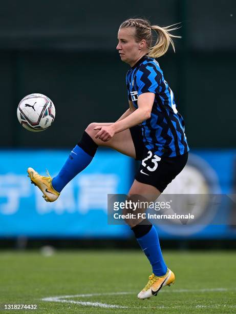 Anna Emilia Auvinen of FC Internazionale in action during the Women Serie A match between FC Internazionale and Florentia at Suning Youth Development...