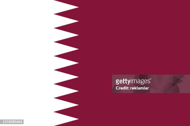 vector flag of the republic of qatar. national flag of qatar. illustration - qatar flag stock illustrations