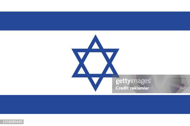 ilustraciones, imágenes clip art, dibujos animados e iconos de stock de bandera vectorial de la república de israel. bandera nacional de israel. ilustración - bandera de israel