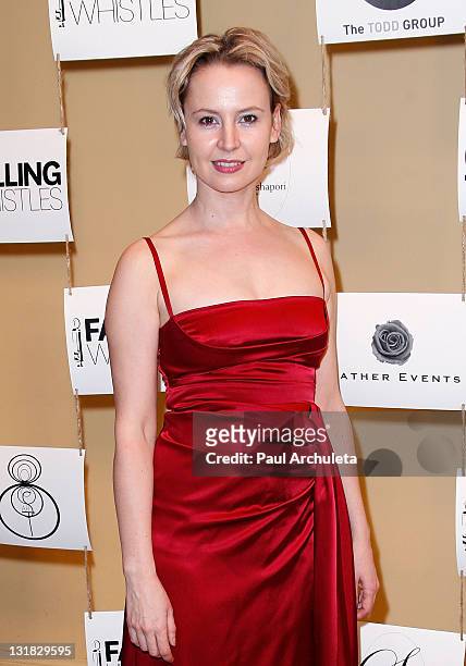 Actress Caroline Carver arrives at the Human Rights Day celebration benefiting Falling Whistles Organization at Tufenkian Gallery on December 10,...