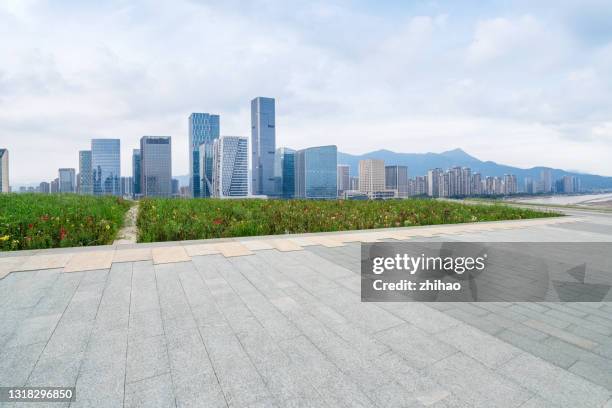 modern city buildings and open spaces - fuzhou china open 2019 stock pictures, royalty-free photos & images