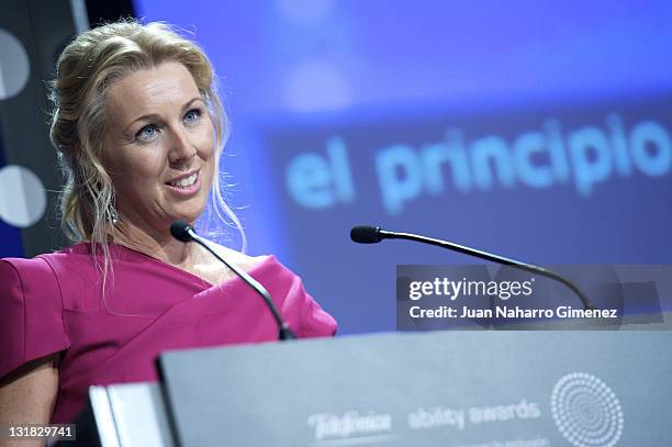 Caroline Casey, founder of Kanchi attends 'Telefonica Ability Awards' at Telefonica headquarters on January 17, 2011 in Madrid, Spain.